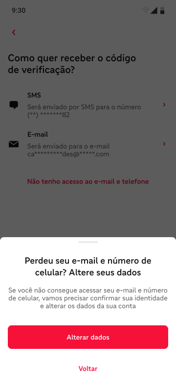 Recuperação de credenciais iFood - Código