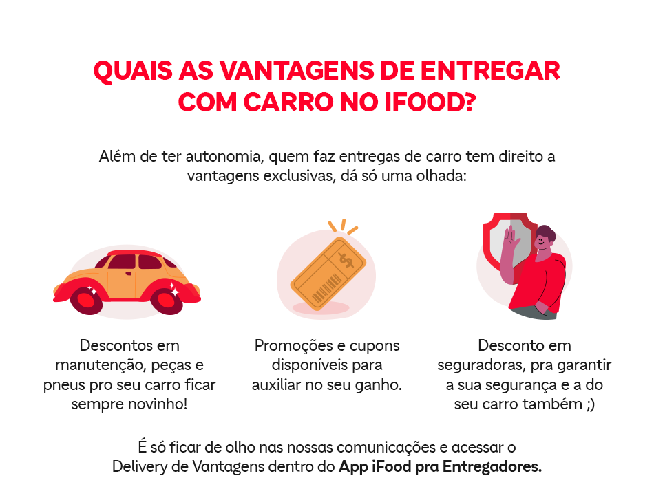 Entregar mercado com iFood carro