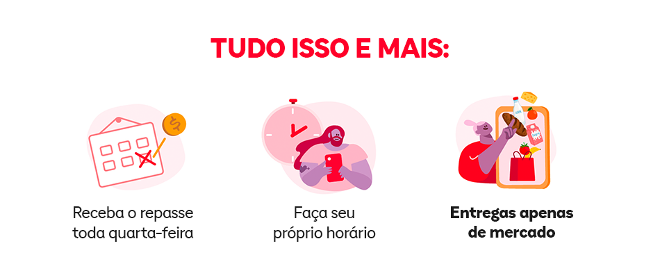 Entregar mercado com iFood carro